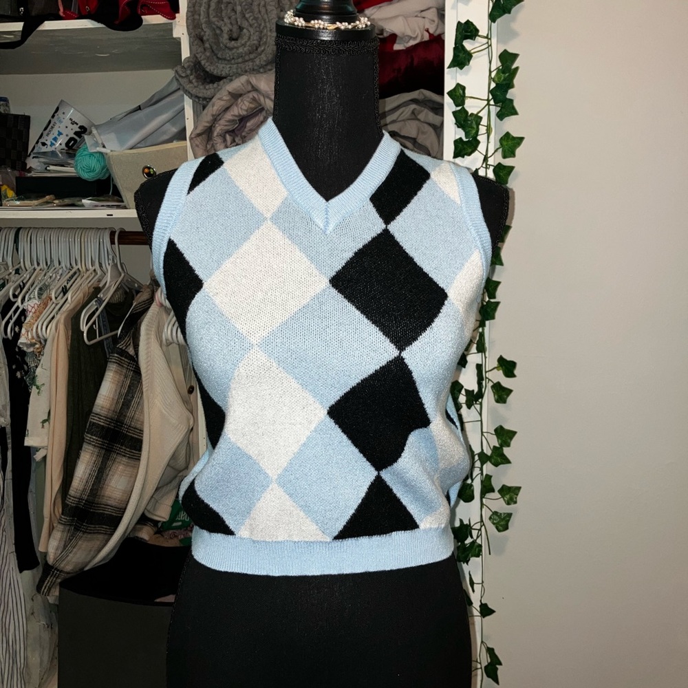 Sweater vest, light blue
